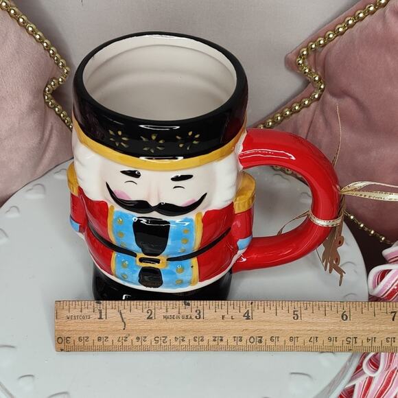 Holly‎ and Joy Red Nutcracker Soldier Figural Christmas Mug - Picture 9 of 10
